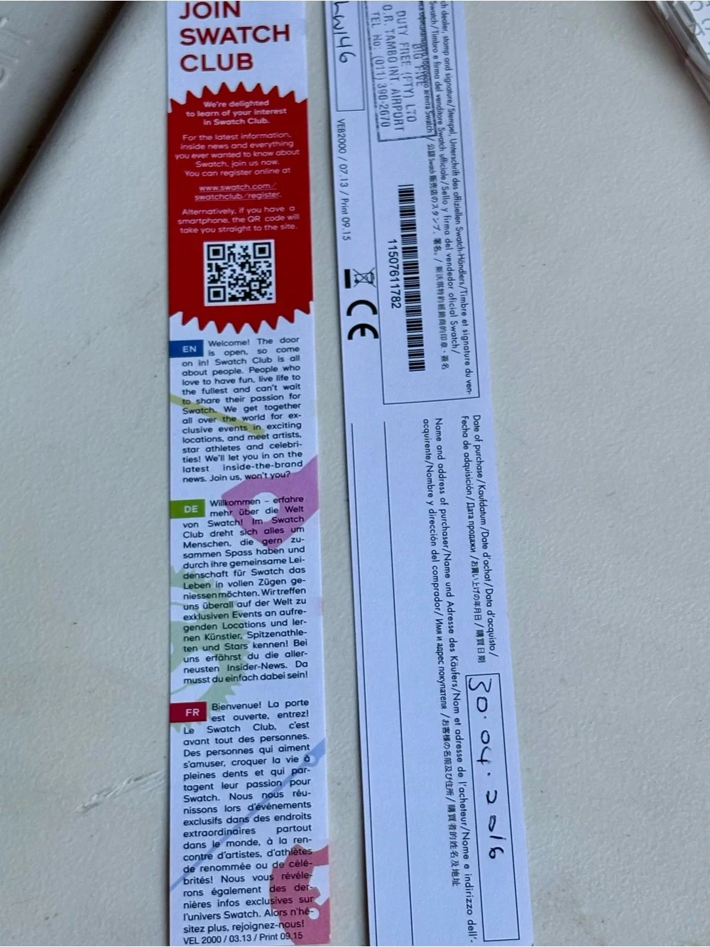 Swatch De Travers LW146 Standard Ladies 25mm Silicone